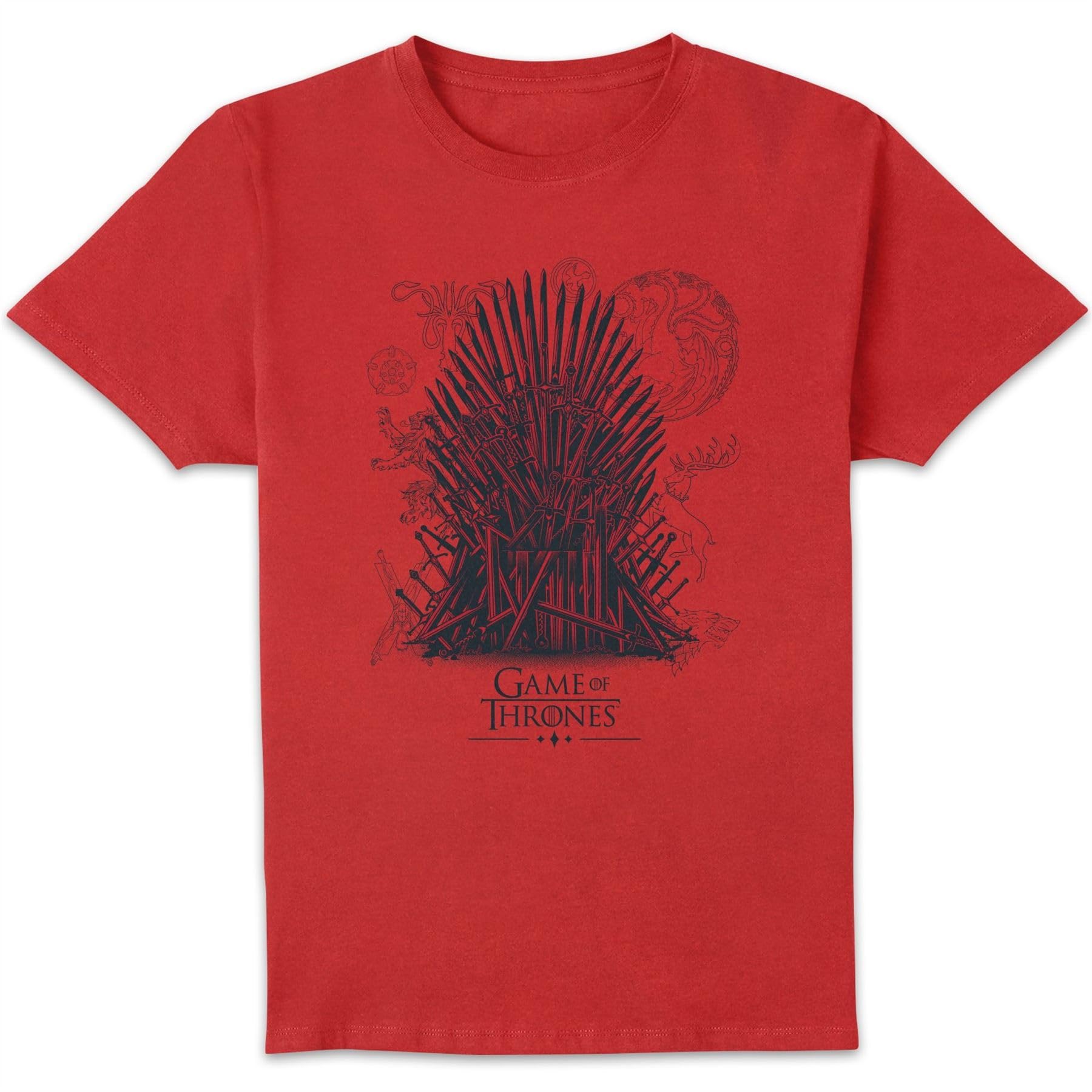 Game of Thrones The Iron Throne Men's T-Shirt - Red - M