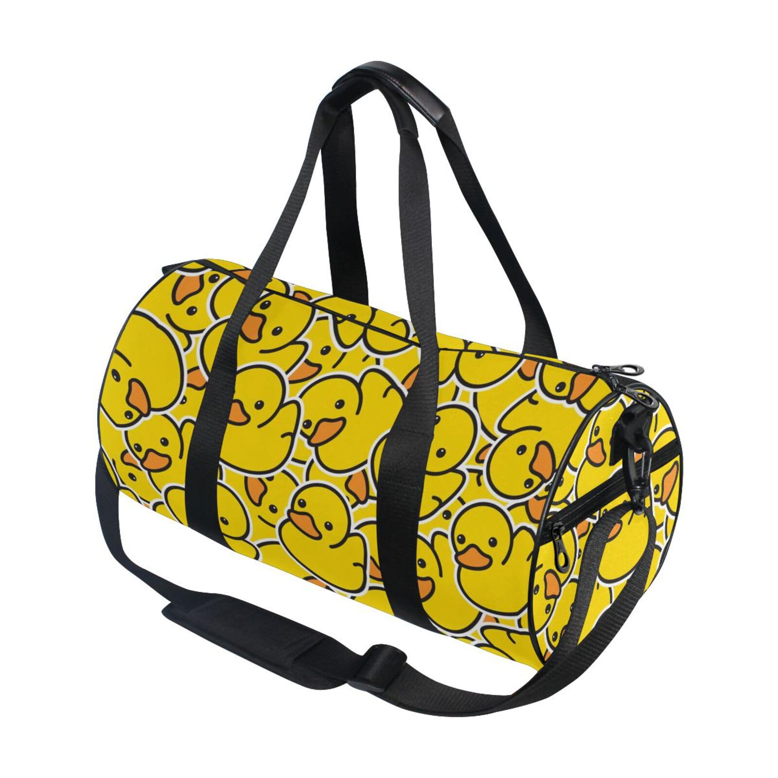 Sletend Sport Duffle Bag Travel Weekender Overnight Bag Gym Bag Womens Mens, Little Yellow Duck Cute Travel Duffel Bag for Plane Sport Gym Tote Bags