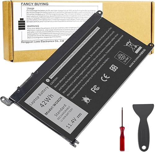 Fancy Buying 42Wh WDX0R - Batería para portátil Dell Inspiron 15 5565 5567 5568 5578 7560 7570 7579 7569, 13 5368 5378 5379 7368 7378, 17 5000 5 765