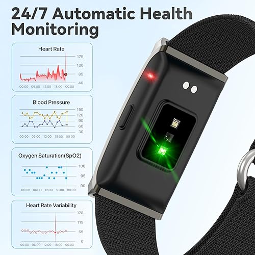 Miniatura 2 de Smart Fitness Bracelet NOVA5.0 Monitor de salud sin pantalla portátil para hombres y mujeres, monitor de presión arterial continuafrecuencia