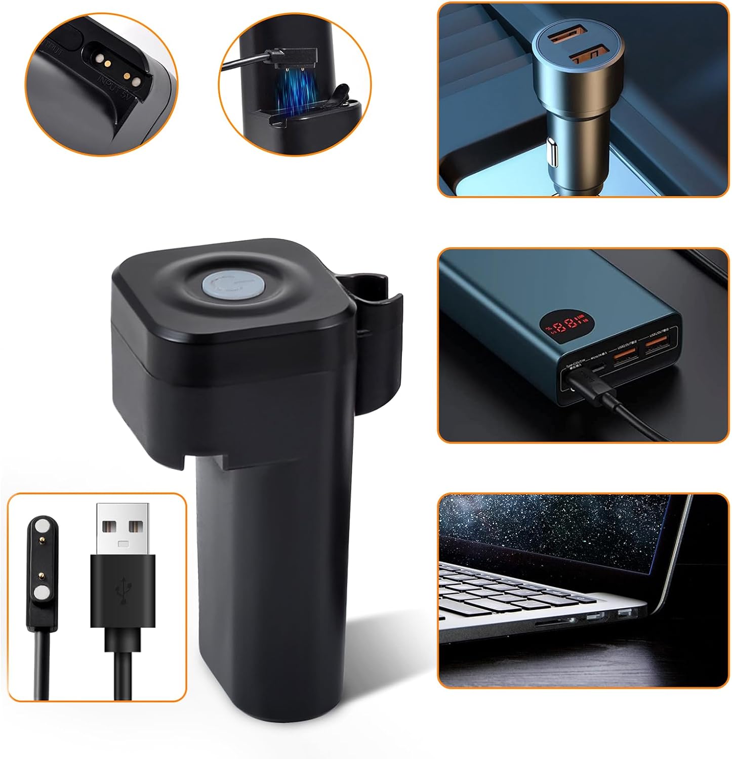 Outdoor Shower Head Sprayer Pumps For Car Washing Camping Hiking Travel USB Rechargeable Bathing Pumps Rechargeable