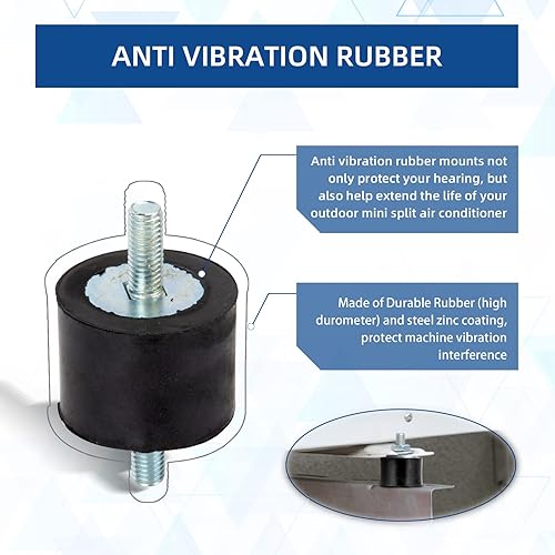 Miniatura 11 de Tornillos de goma amortiguadores M8 1.181x0.787 in 4 unidades de aislamiento de goma antivibraciones Cilíndrico Montaje de aislamiento de vibración