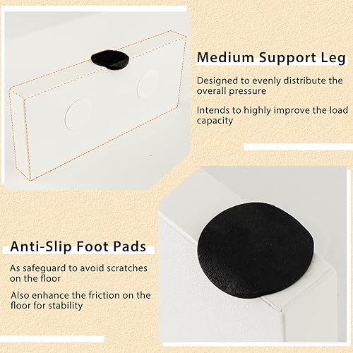 Miniatura 8 de GOFLAME Mesa auxiliar con almacenamiento mesa central moderna para sofá para espacios pequeños soporte de TV para sala de estar sala de recepción y