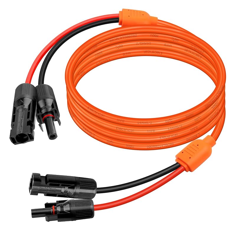 Cabo de Extensão Solar XRDS -RF de 1,52 m, Cobre Estanhado 14 AWG com Conectores para Painel Solar e Fios de Derivação 10 AWG, 10 A, 1 unidade