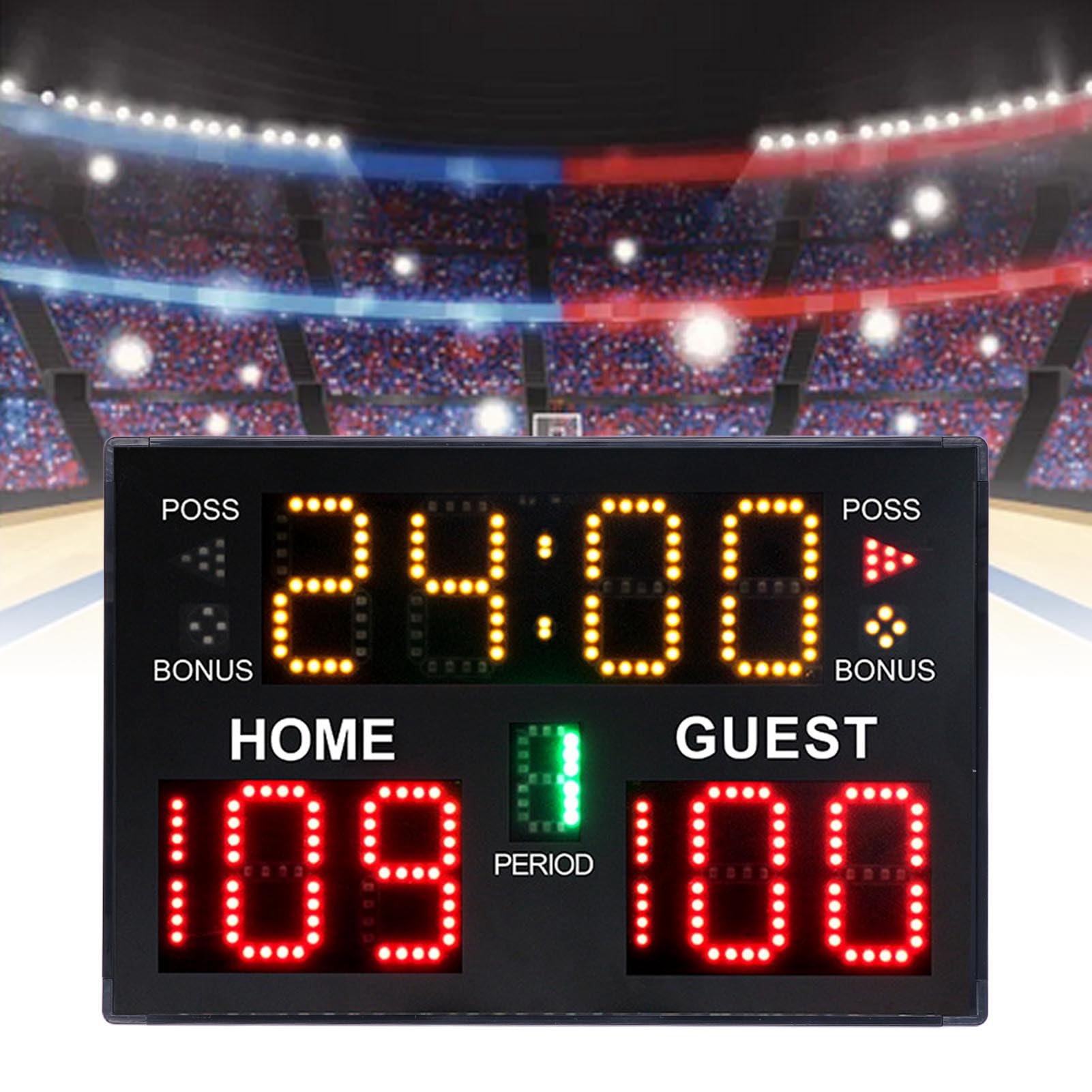 Tabellone Segnapunti Elettronico a LED a 11 Cifre con modalità Multiple per Allenamento, Basket, Wrestling, Pallavolo, Uso Interno