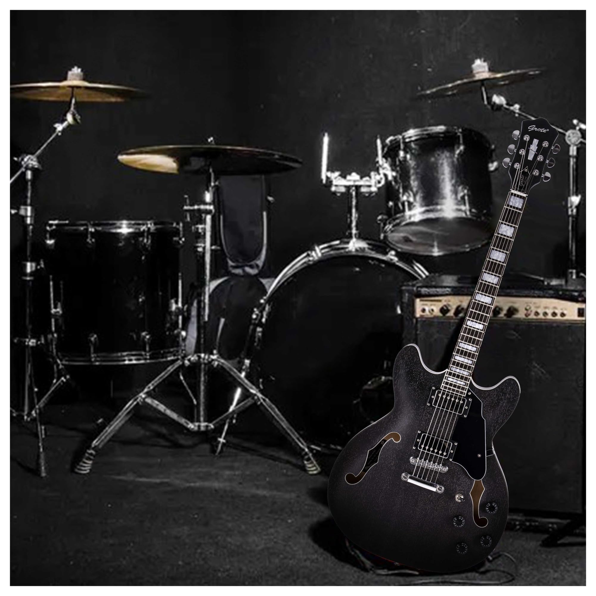 Gitara elektryczna jazzowa 6 strunowa profesjonalny instrument dla początkujących Standardowa gitara elektryczna
