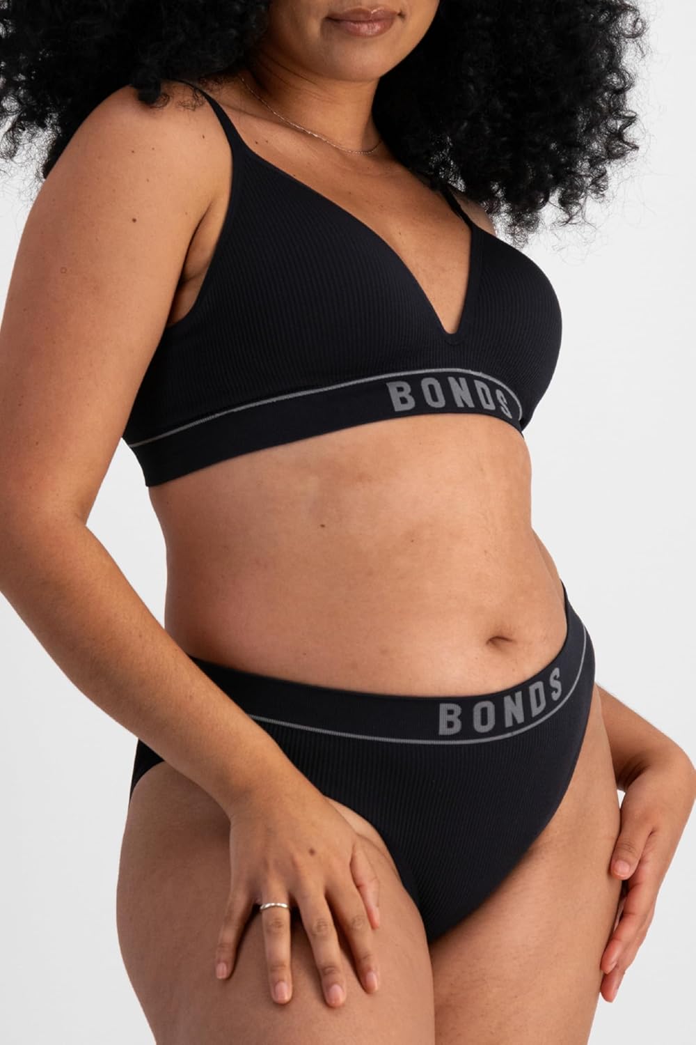 Bonds Women's High-Waist Bikini Underwear, Seamless Ribbed Stretch, High-Leg, Everyday Comfort - Image 3