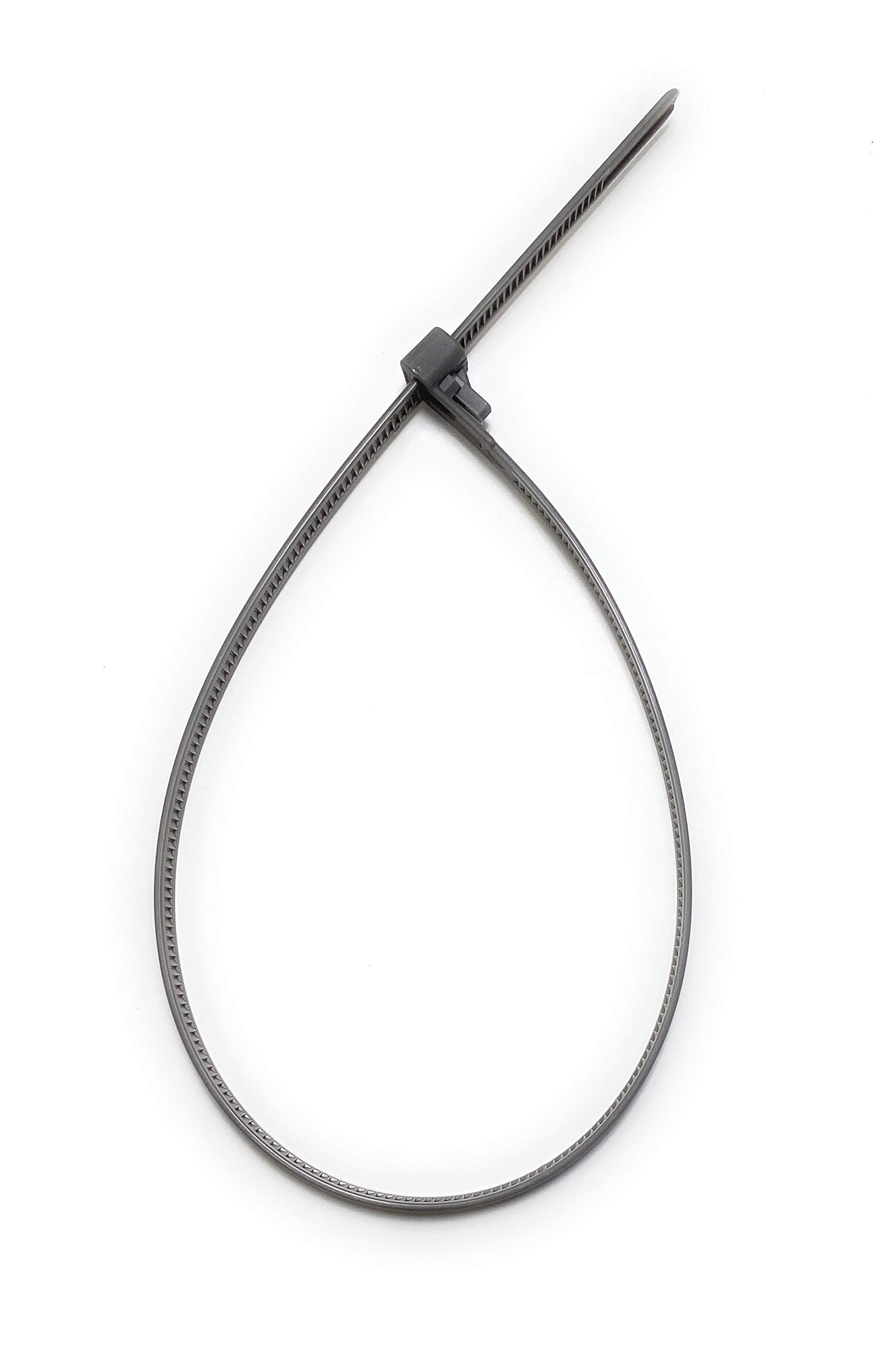 Lösbare Kabelbinder – Wiederverwendbar, 7,6 X 370 Mm, Grau, 50 Stück, Für Drähte & DIY