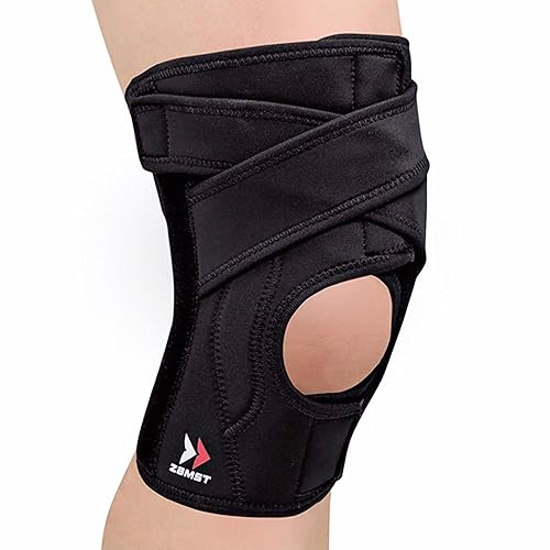 Zamst EK-5 - Rodillera deportiva de compresión ajustable para hombres y mujeres con estabilización lateral para soporte general de rodilla y alivio