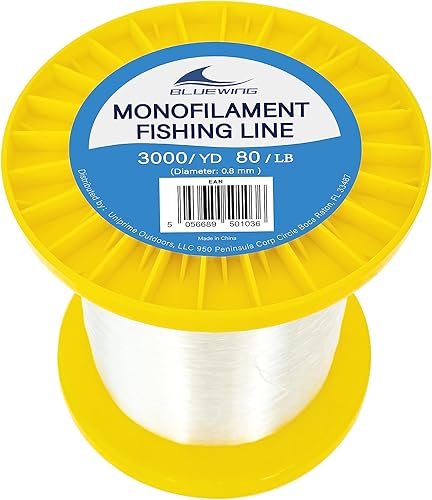 Miniatura 44 de BLUEWING Sedal de pesca monofilamento 6,8,10,12,15,20,25,30,40,50,60,80,100,130,250,300,400 libras, 50,100,500,1000,3000 yardas, hilo de pescar mono