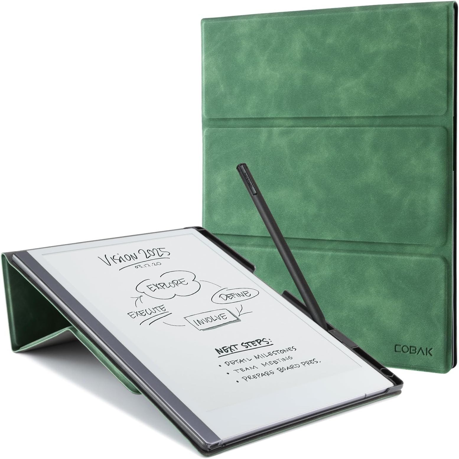 CoBak Case for Remarkable 2 -with Pen Holder and Multi-Angle Foldable Stand Feature -Perfect Choice of Remarkable 2 Case with Pen Holder for The Remarkable 2 Paper Tablet (2020 Released) ***Emerald