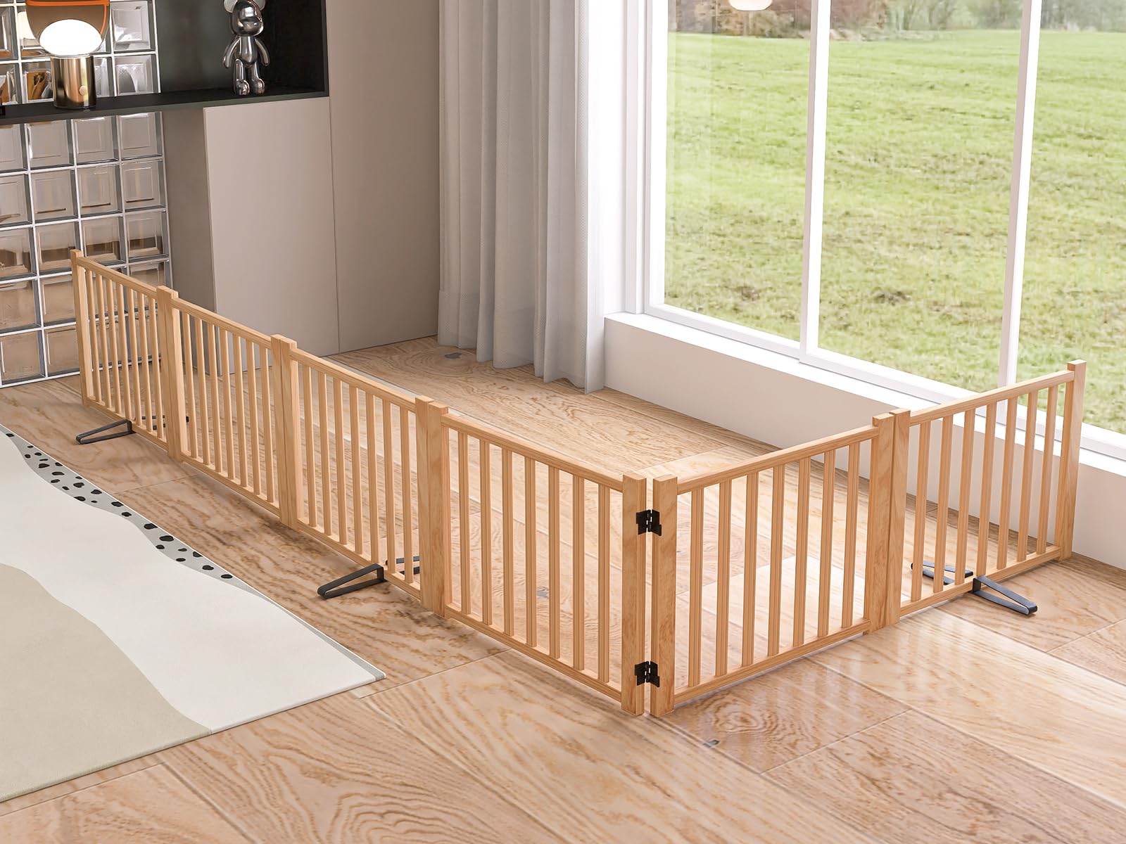 Amazon.co.jp: ペットゲート 木製犬ゲート YOCAN ペットフェンス 高さ