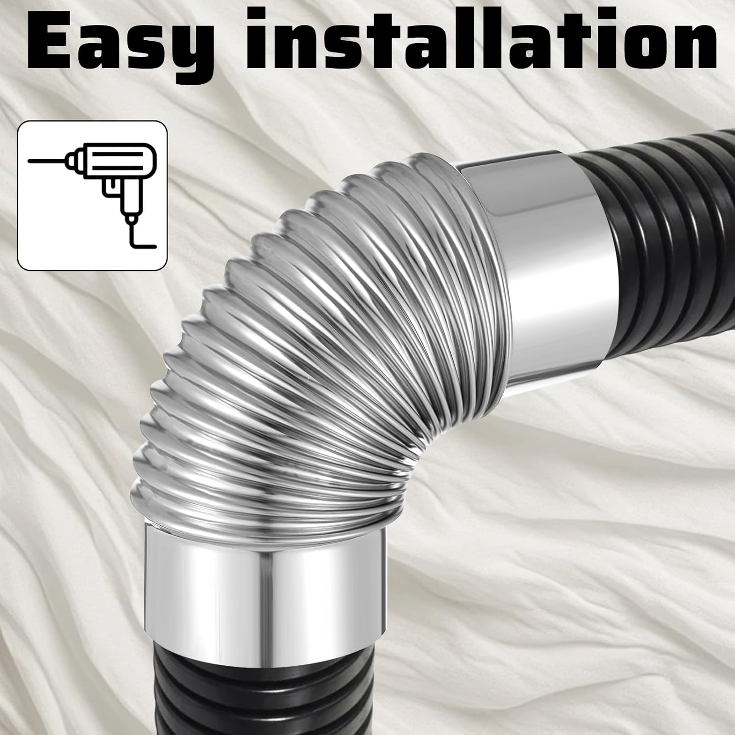 4 Inch 90 Degree Galvanized Dryer Elbow Vent Tube Connector Dryer Vent Elbow Connector Dryer for 4" HVAC Duct Ducting Pipe Hose Ductwork (2 Pcs)