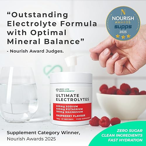 Miniatura 3 de Love Life Supplements Ultimate Electrolitos en polvo, 500 mg de sodio, 500 mg de potasio, 150 mg de magnesio, 5.29 oz - 30 porciones, sal rosa del