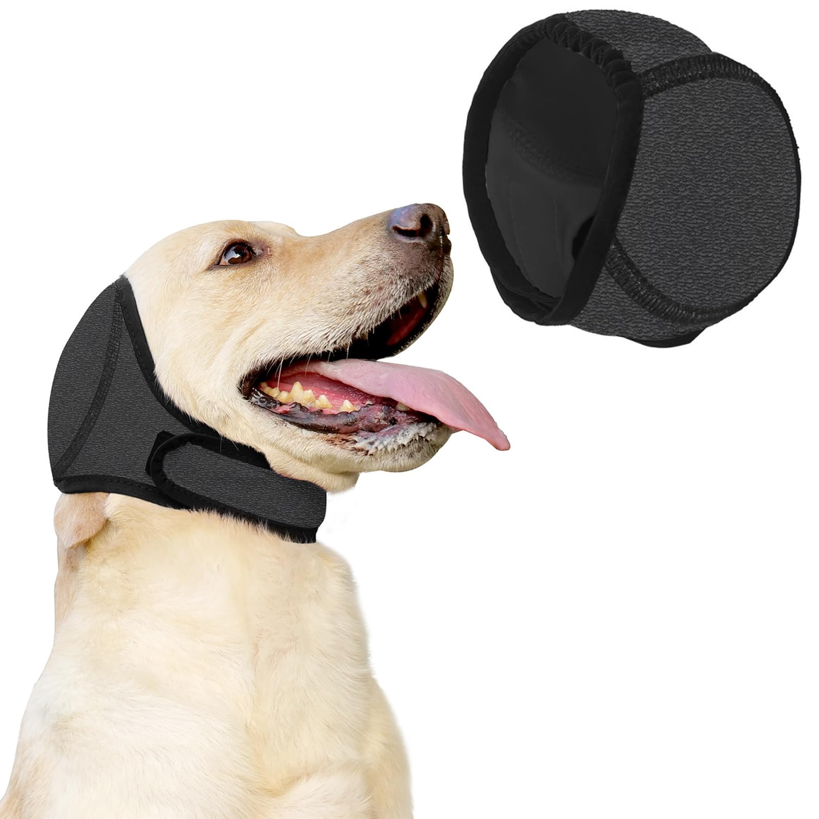 Dog Ear Protectors, Adjustable Dog Snood Ear Muffs for Bathing