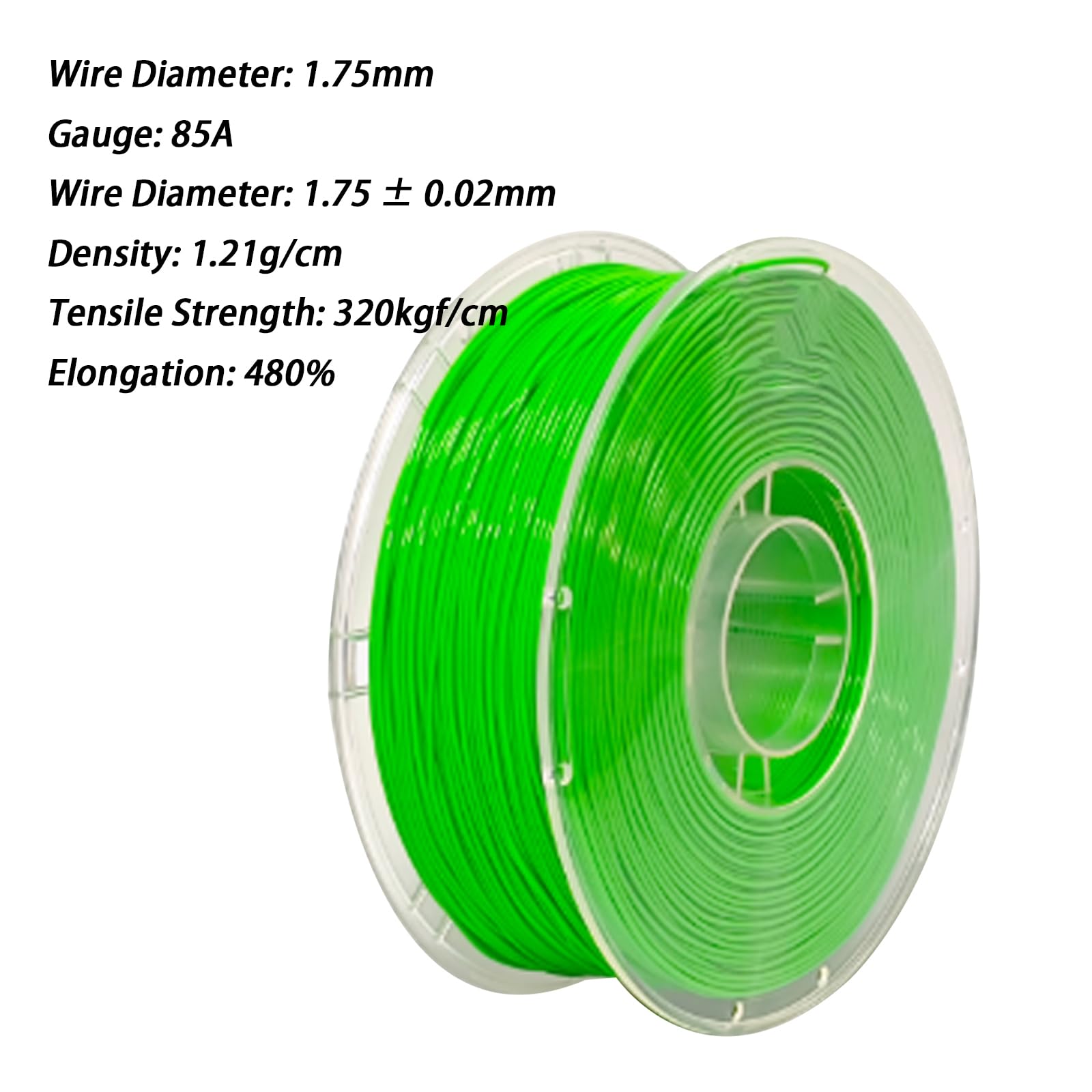 TPU 85A 1.75mm 3D Drucker Filament Hoch Elastisches Flexibles Thermoplastisches Material Weiches Gummi Langlebig Für Industriellen Druck,orange red