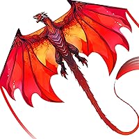 SGftre Complete Delta Kite Kit with Handle, 100ft Line & Accessories - Easy Fly for Kids Adults Beach Park Fun