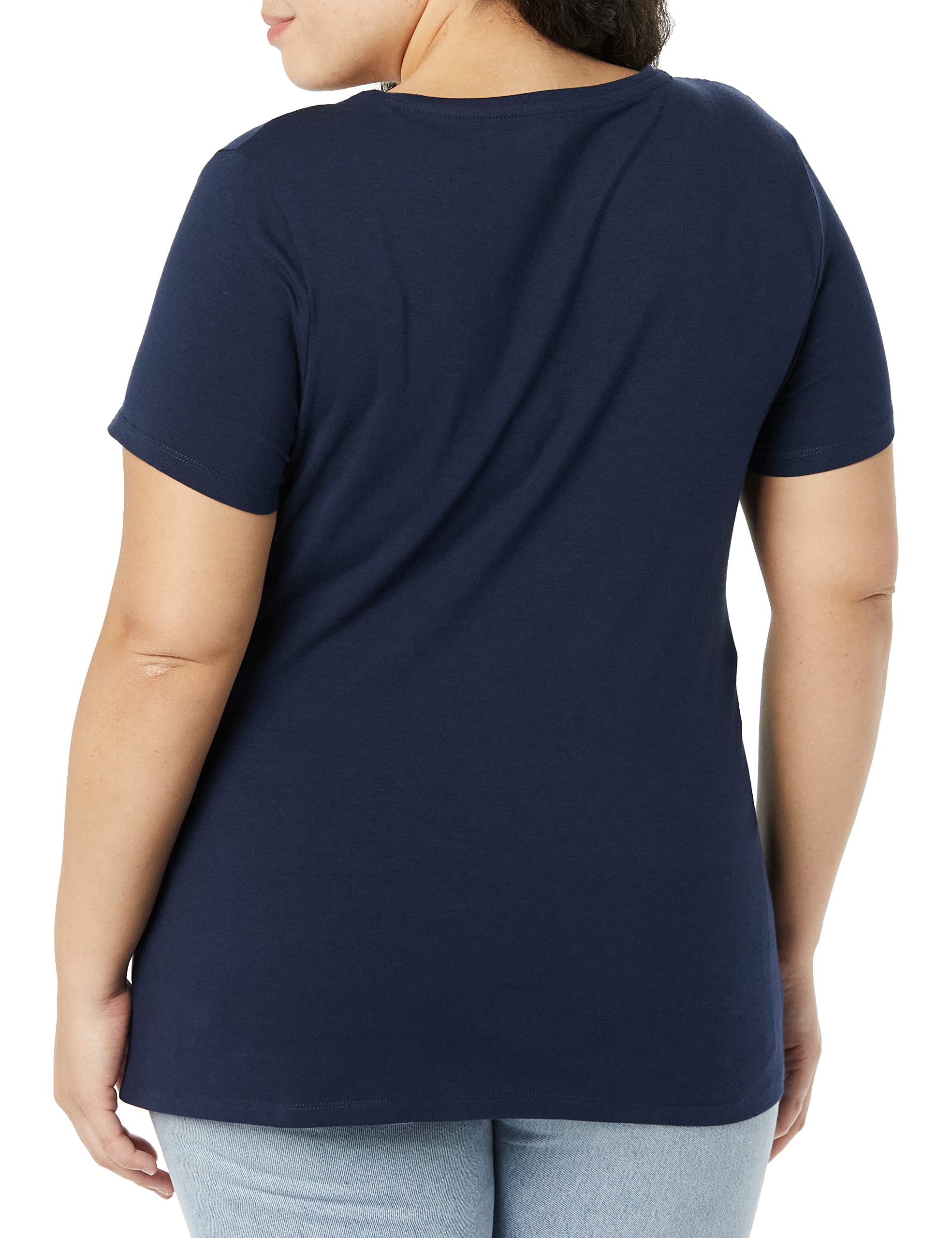 Amazon Essentials T-Shirt Girocollo a Maniche Corte con vestibilità Classica Donna, Confezioni Multiple
