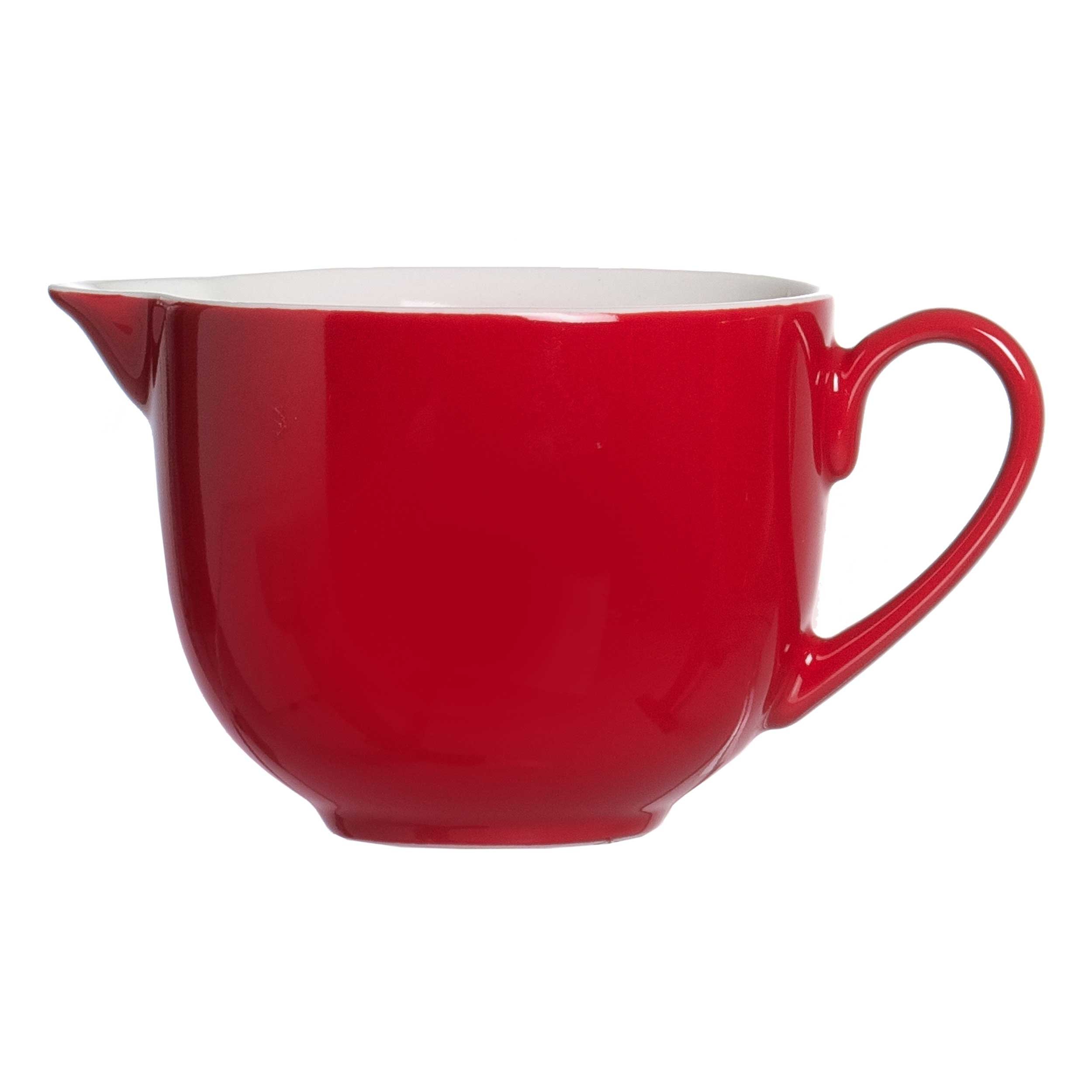 Ritzenhoff & Breker Doppio Giesser, Milchgiesser, Milchkännchen, Geschirr, Porzellan, Rot, 180 ml, 517880