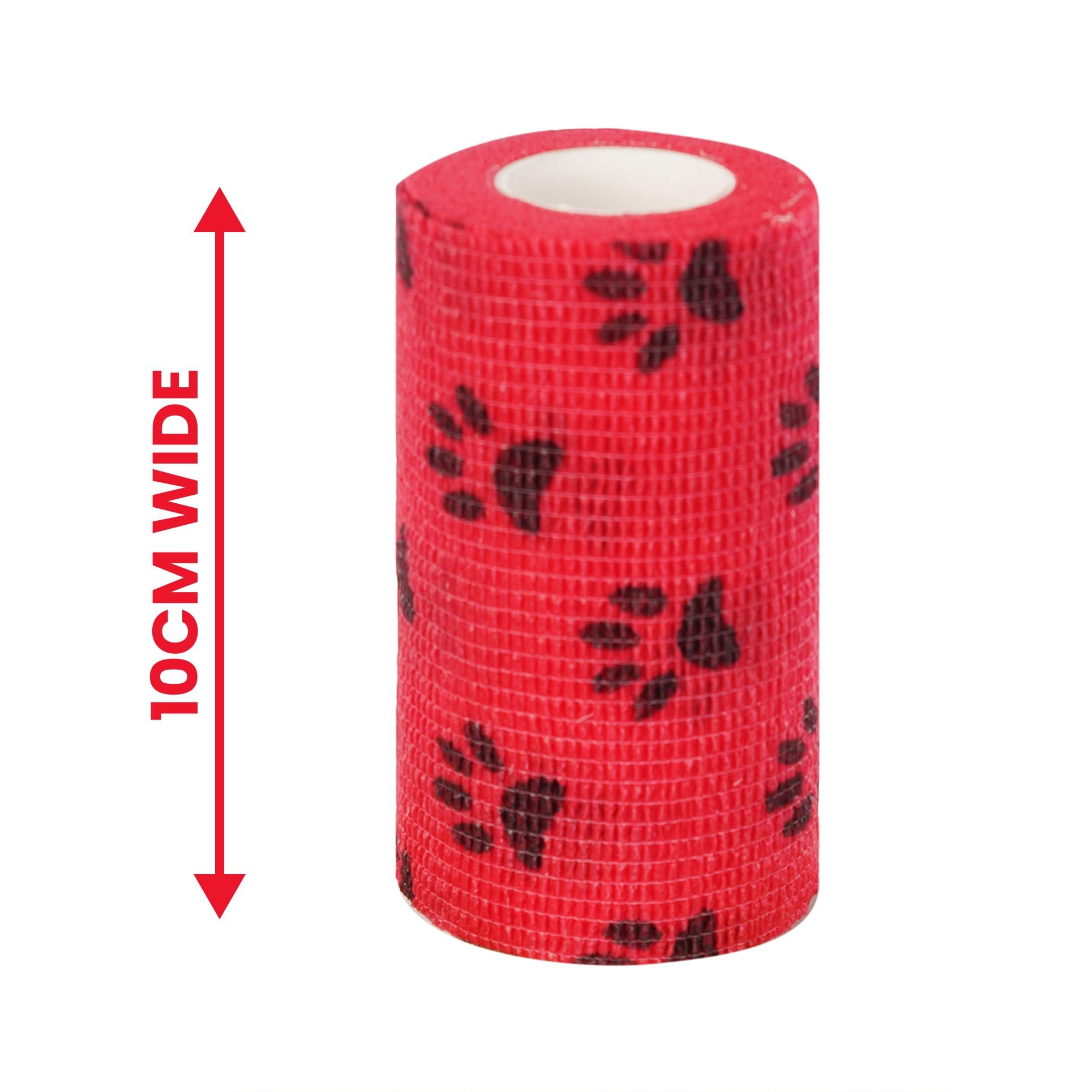 Wooflix self Adhesive Vet wrap cohesive Bandage 10 cm Wide for Dogs, Cats, & Humans - Non Woven Breathable Elastic Bandage - First aid Bandage for cat, Dogs, & Horse - Lick Proof Pack of 6 XL 4