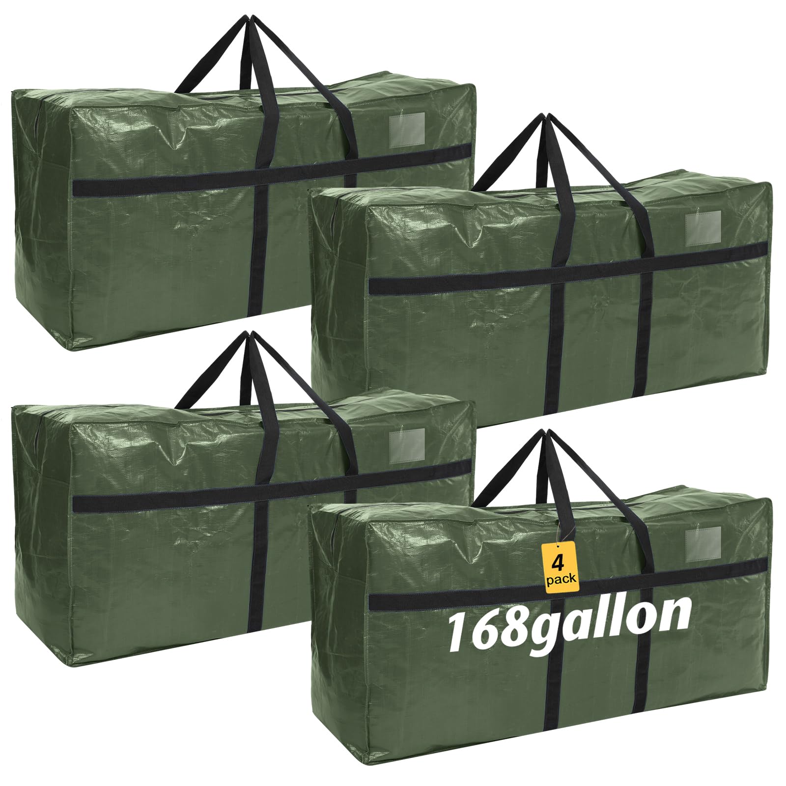 Windyun 4 Pcs 168 Gallon Extra Large Moving Bags XXL Heavy Duty Storage Bag