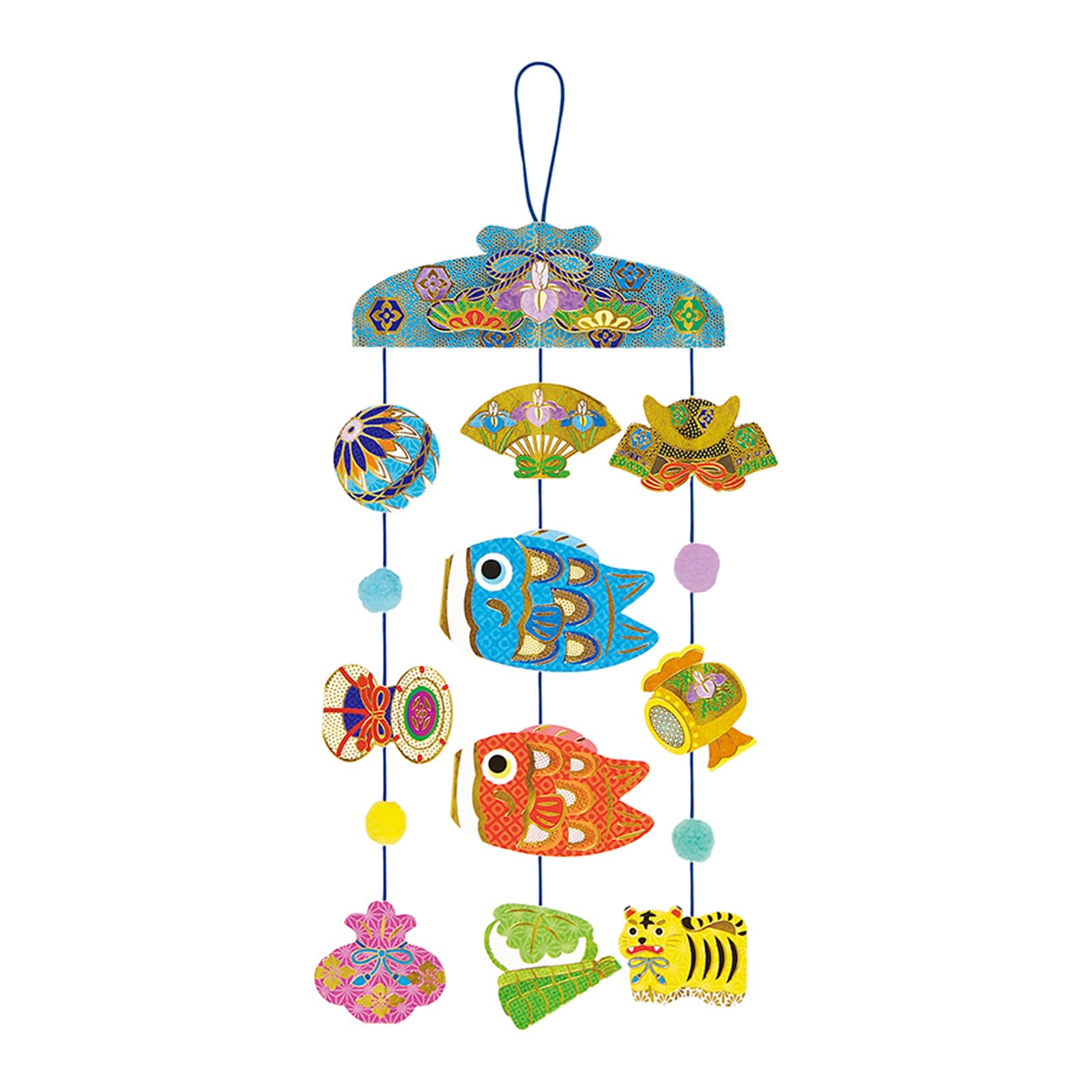 Sanrio Boys Festival Hanging Decoration Greeting Card 5.1x9.4in Japan