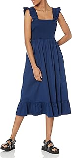 Women's Kimi Ruffled Shoulder Smocked Midi Dress - Buy now
