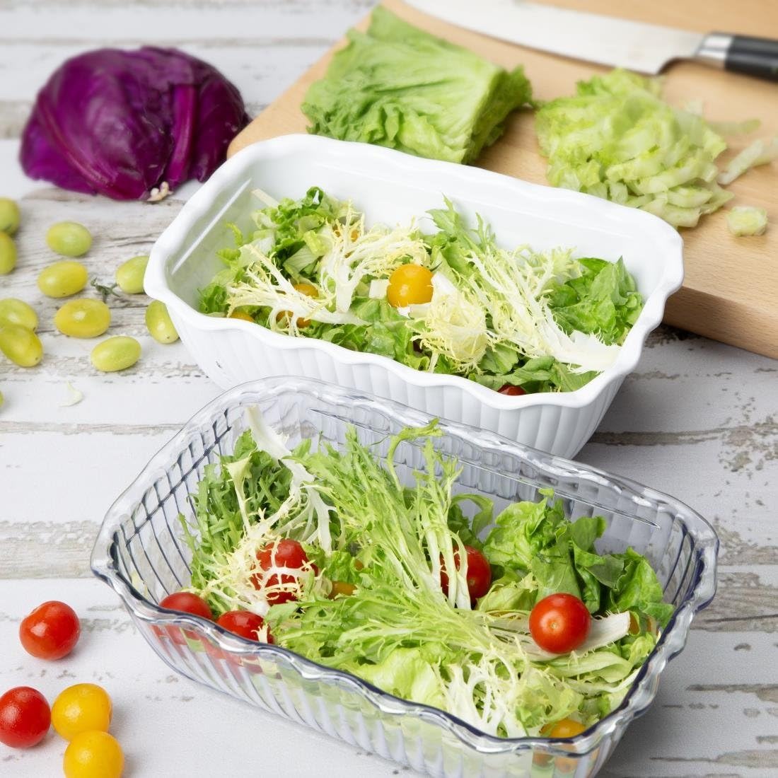 Olympia Kristallon Pot à salade moyen transparent SAN, 2 litres
