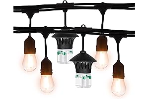 TIKI Brand Bitefighter Outdoor LED Weatherproof Proven Mosquito Repellent String Lights, 36 Ft