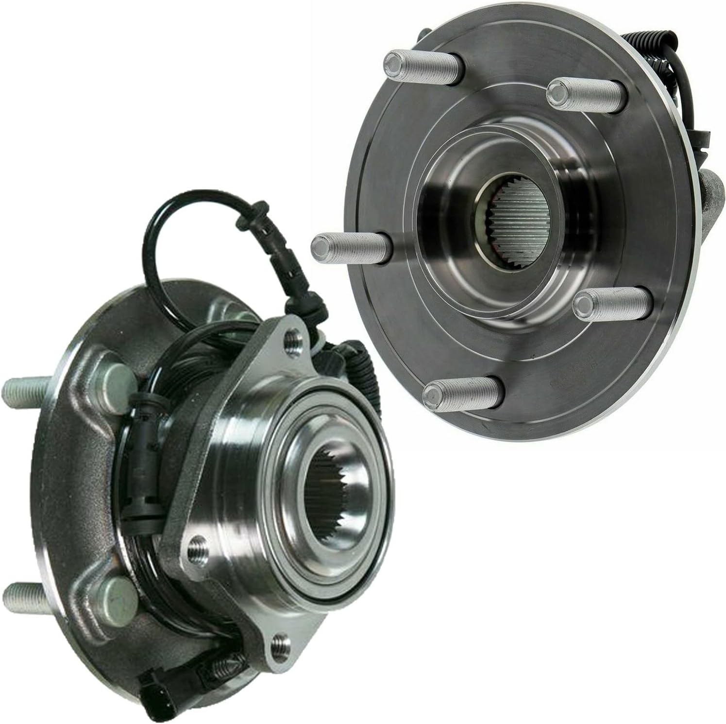 515150 Front Wheel Bearing and Hub Assembly 5 Lugs w/ABS Replacement for Dodge Grand Caravan Town & Country Ram C/V Volkswagen Routan Hub Bearing Assembly 2pc