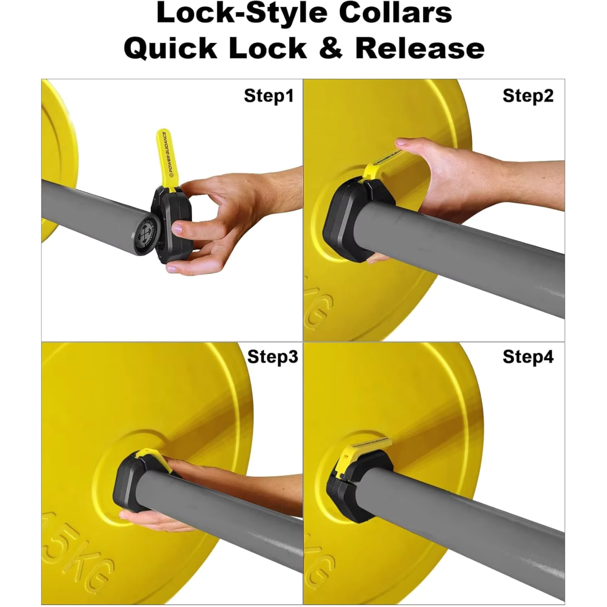 Iron Lab Lot De 2 Colliers De Serrage Pour Haltères Olympiques De 5,1 Cm, Clips D'haltères Olympiques Pour Crossfit, Haltérophilie Et Levage Fort, Qualité ABS Pro