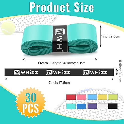 Miniatura 3 de Coitak 30 cintas de agarre para raqueta de tenis, cinta de agarre de tenis, overgrips de tenis para agarre antideslizante y absorbente