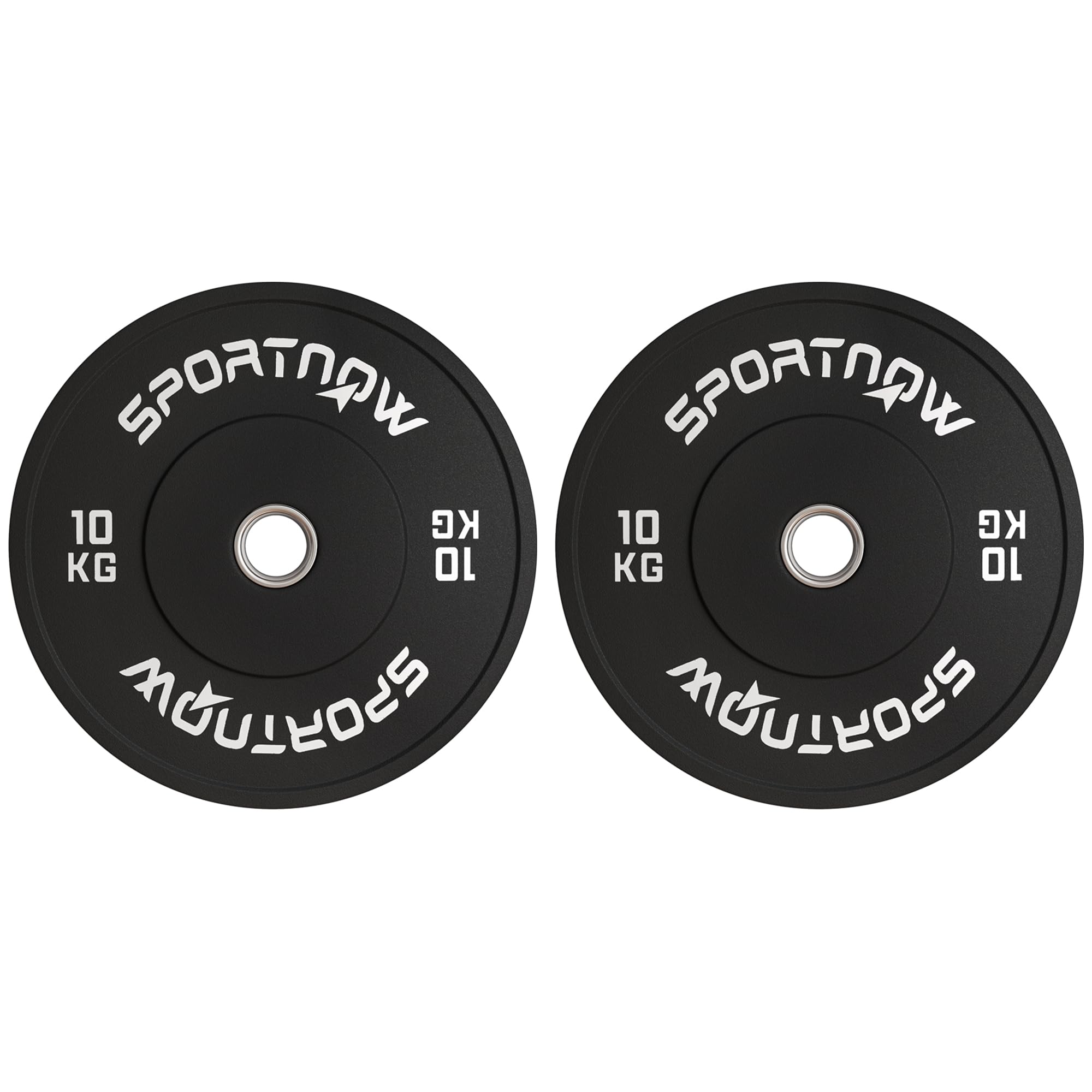 SPORTNOW 2er-Set Hantelgewichte, Gewichtsscheiben, Hantelscheiben-Set für 5 cm Hantelstange mit Ø 50 mm Bohrung, Schwarz