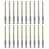 Vista 18 de SALI Juego de 10 brocas de cobalto, 10 brocas de acero de alta velocidad de 7/32 pulgadas, para madera dura, aluminio, metal, cobre, acero aleado