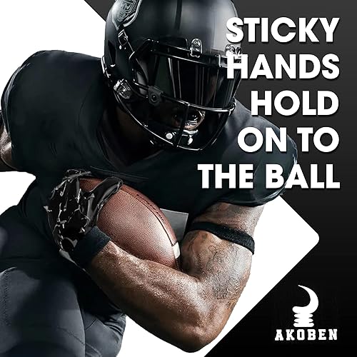 Miniatura 5 de AKOBEN Guantes de fútbol  Guantes negros de fútbol  Guantes de fútbol blancos  Equipo de fútbol  Guantes de fútbol para hombre  Guantes de fútbol