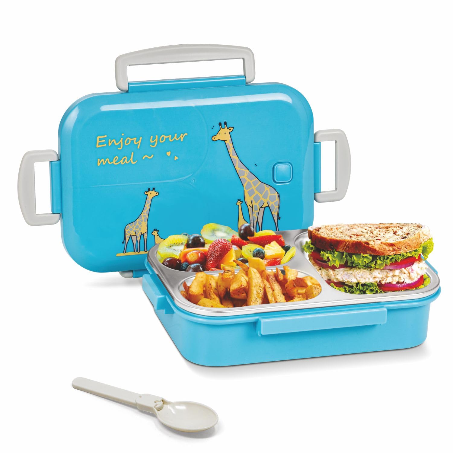 See full amazon price history chart for Signora Ware Printed Happy-Me Stainless Steel Lunch Box for Kids Adults,Puf Insulation Keeps Food Warm,Food Grade Bpa Free,3 Compartments with Locking Lid & Steam Valve,Spill Leak Proof|750Ml Blue Signora Ware Printed Happy-Me Stainless Steel Lunch Box for Kids Adults,Puf Insulation Keeps Food Warm,Food Grade Bpa Free,3 Compartments with Locking Lid & Steam Valve,Spill Leak Proof|750Ml Blue (B0CQRVCMN2) Amazon Price History, Amazon Price Tracker