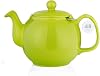 SAKI Large Porcelain Teapot, 48 Ounce Tea Pot with Infuser, Loose Leaf and Blooming Tea Pot - Pink