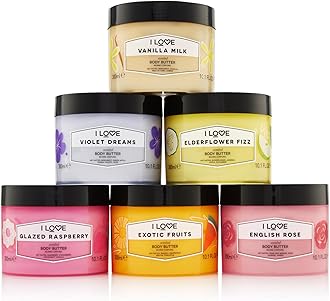 I Love English Rose Body Butter, Luxuriously Scented with Shea Butter & Coconut Oil, Deeply Moisturising & Nourishing Skincare for Soft, Smooth Skin – Vegan-Friendly & Cruelty-Free 330ml
