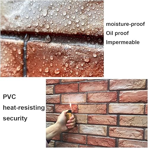 Miniatura 2 de Papel tapiz autoadhesivo 3D papel tapiz de ladrillo sintético papel tapiz de ladrillo sintético papel tapiz para despegar y pegar papel tapiz de