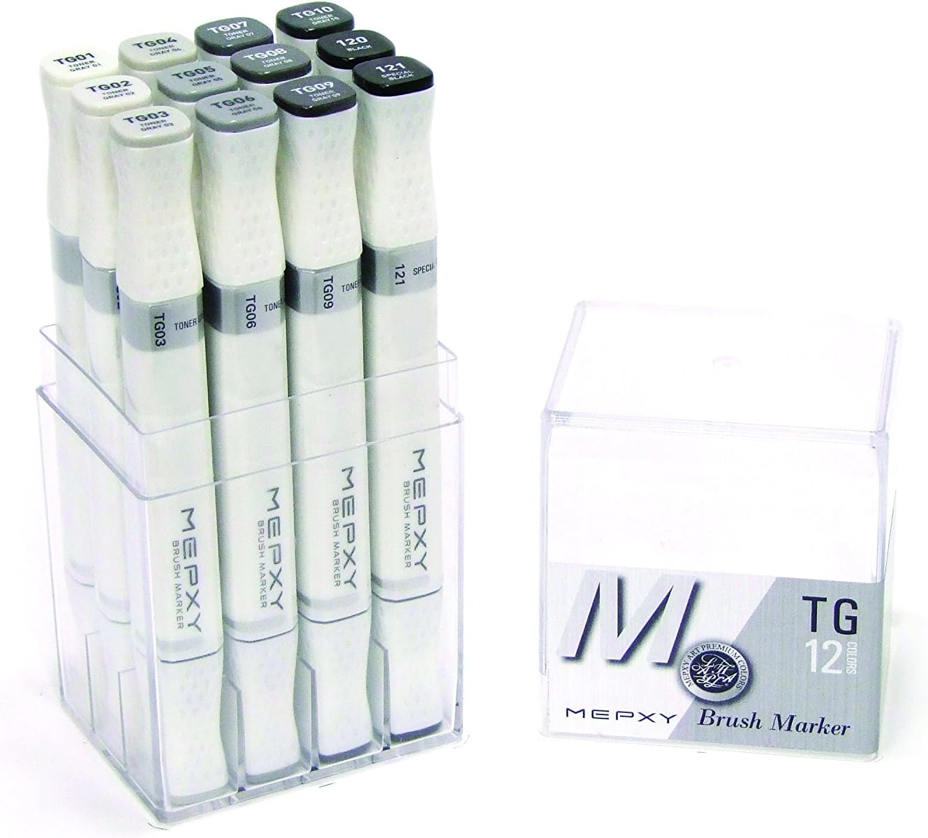 Mepxy Brush Marker Set of 12color - Toner Gray