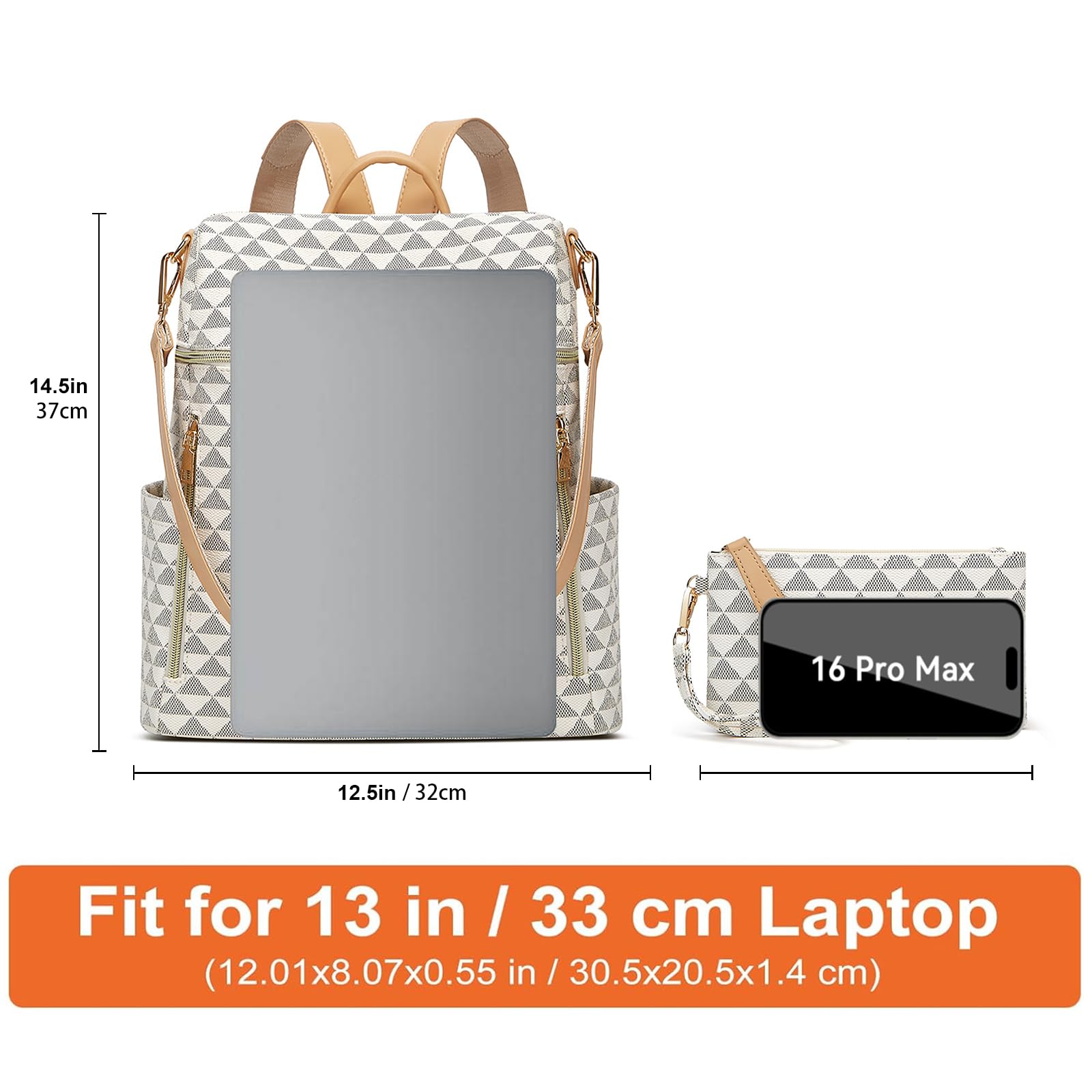 Makes Plecak torebka dla kobiet skóra PU torba podróżna torebka kabriolet design torba z torebką