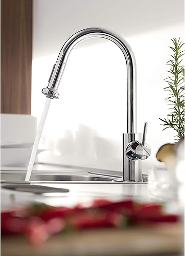 Miniatura 9 de hansgrohe Talis S 14877251 - Grifo de cocina con 1 manija de 16 pulgadas de alto en óptica dorada cepillada