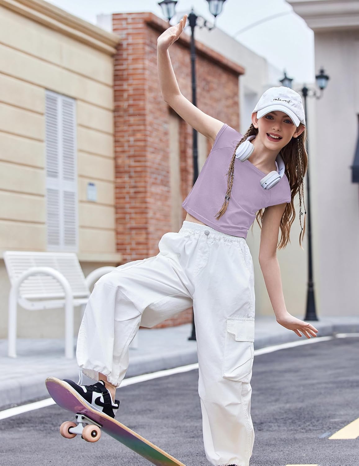 Arshiner Trendy Crop Tops for Girls Short Sleeve Summer Shirts Square Neck Slim Fit Tee Blouse - Image 3