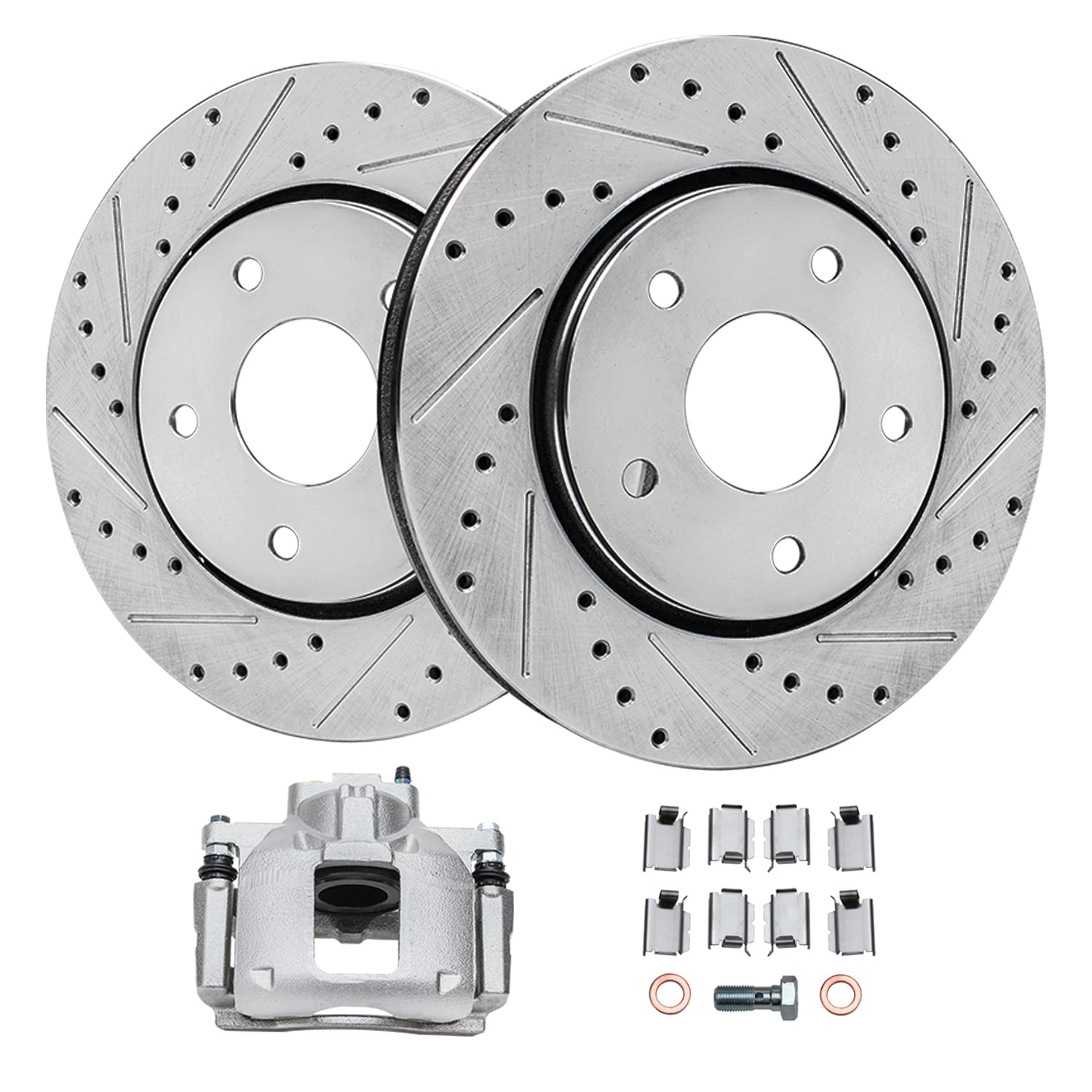 Detroit Axle - Front Brake Kit for 2009-2012 Dodge Journey