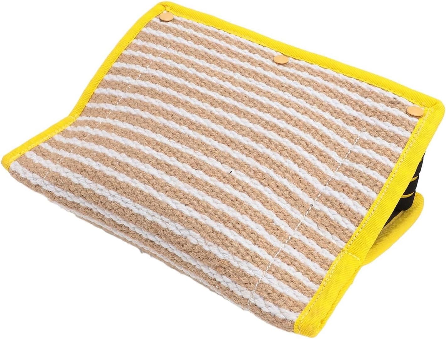 Dog Bite Pillow for Training and Play, Portable Jute Wedge Tug Toy with 3 Comfortable Handles, Durable Chew Wedge Applicable