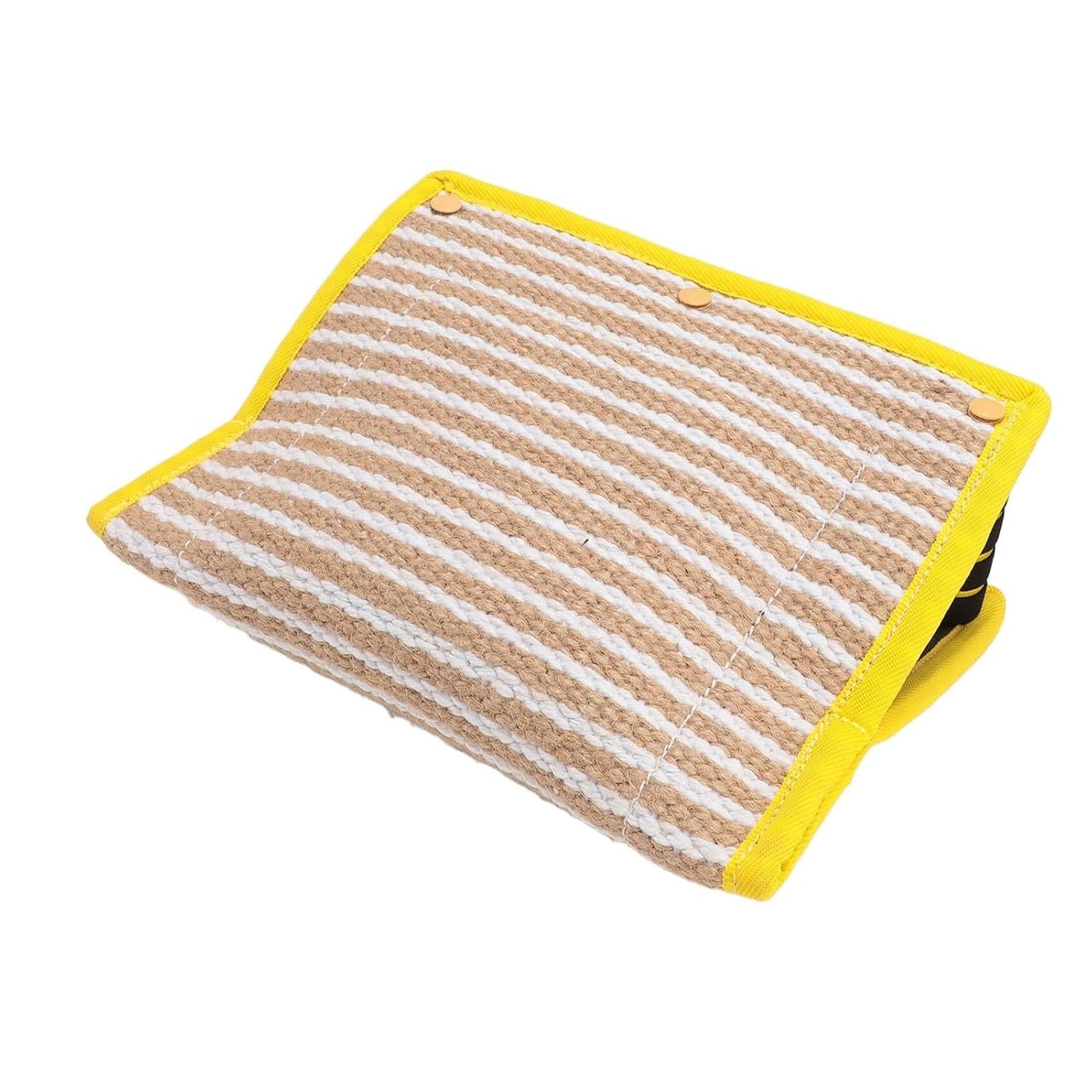 MEYUANNG Dog Bite Pillow for Training and Play Portable Jute Wedge Tug Toy with 3 Comfortable Handles Durable