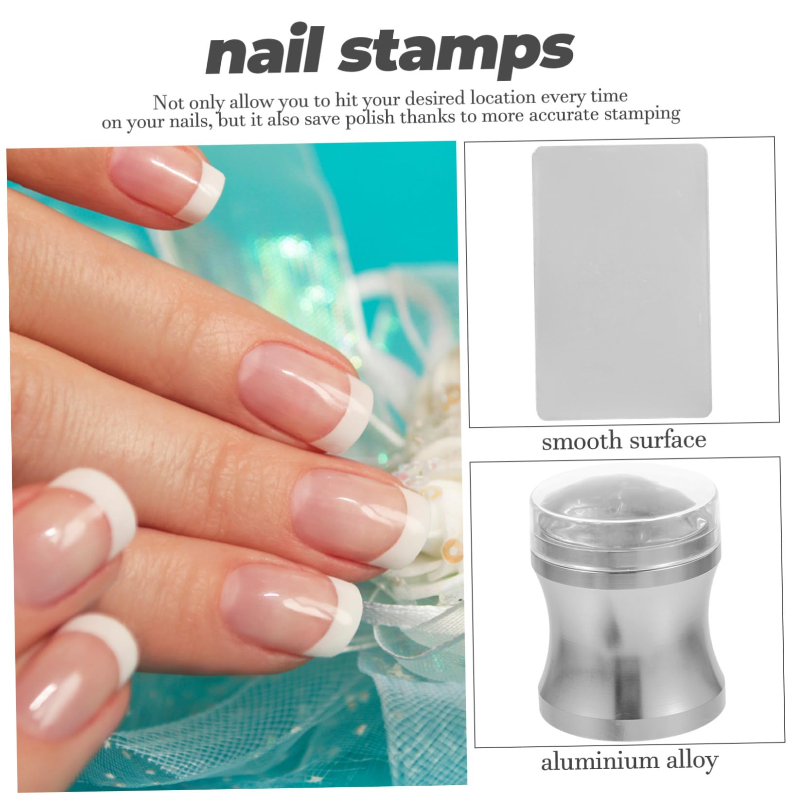 Healeved 5sets Stampini Per Unghie Silicone Per Nail Art Facili Usare Stampini e Raschietto Per Decorazioni Unghie Mano