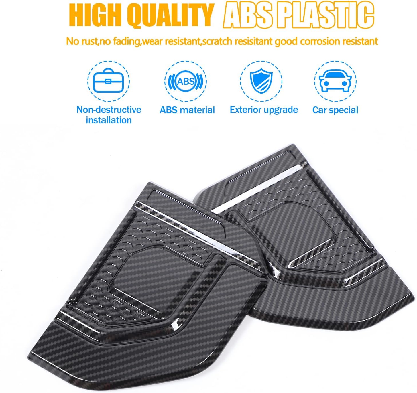 Car Fender Air Vent Trim Sticker Compatible with Toyota Land Cruiser Prado 250 J250 LC250 /Le-x-us 2024 2025,Car Side Vent Cover Hood Intake Bezel Trim,Side Scoop Hood Sticker Car Exterior Accessories