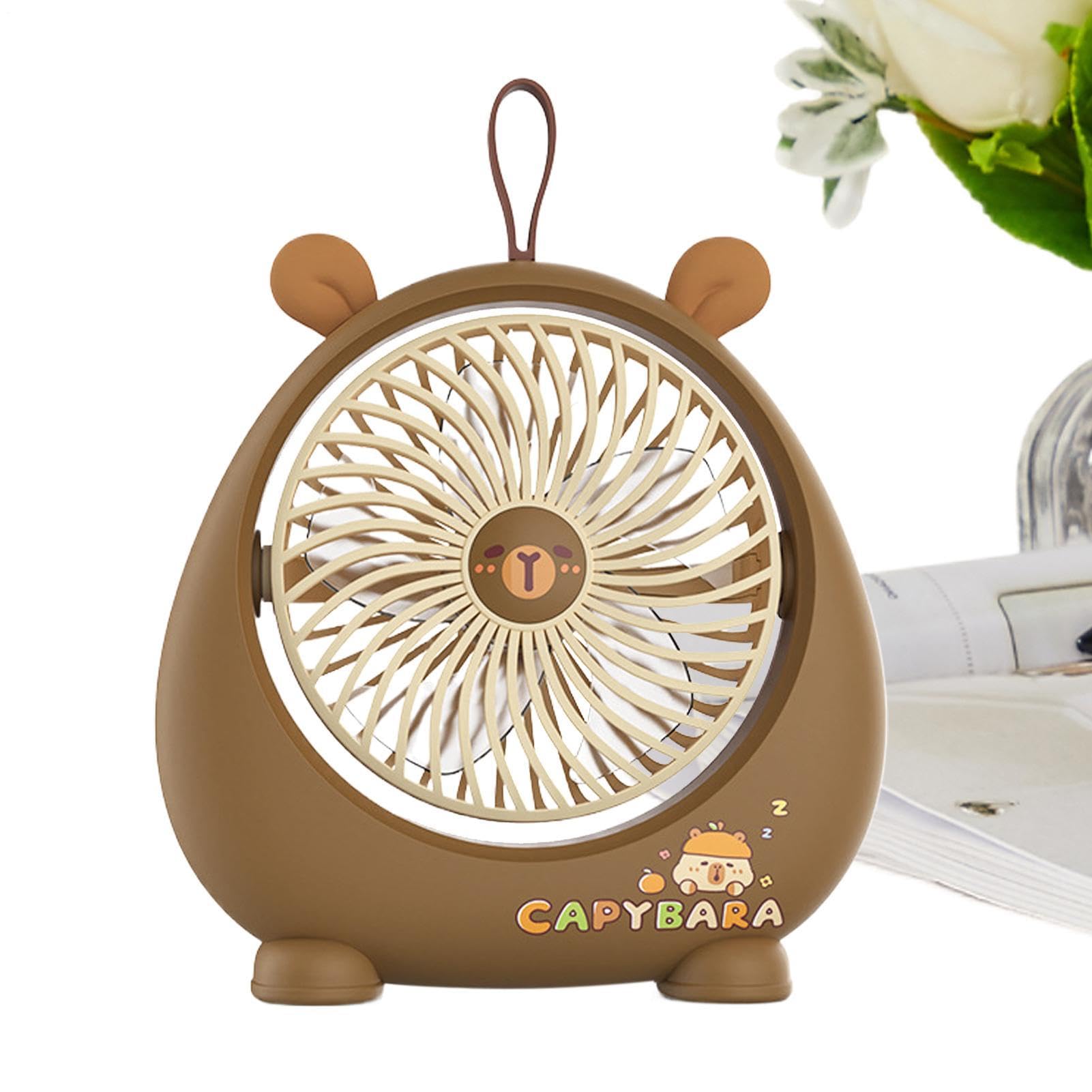 Ventilateur de table mignon avec deux vitesses réglables et compact