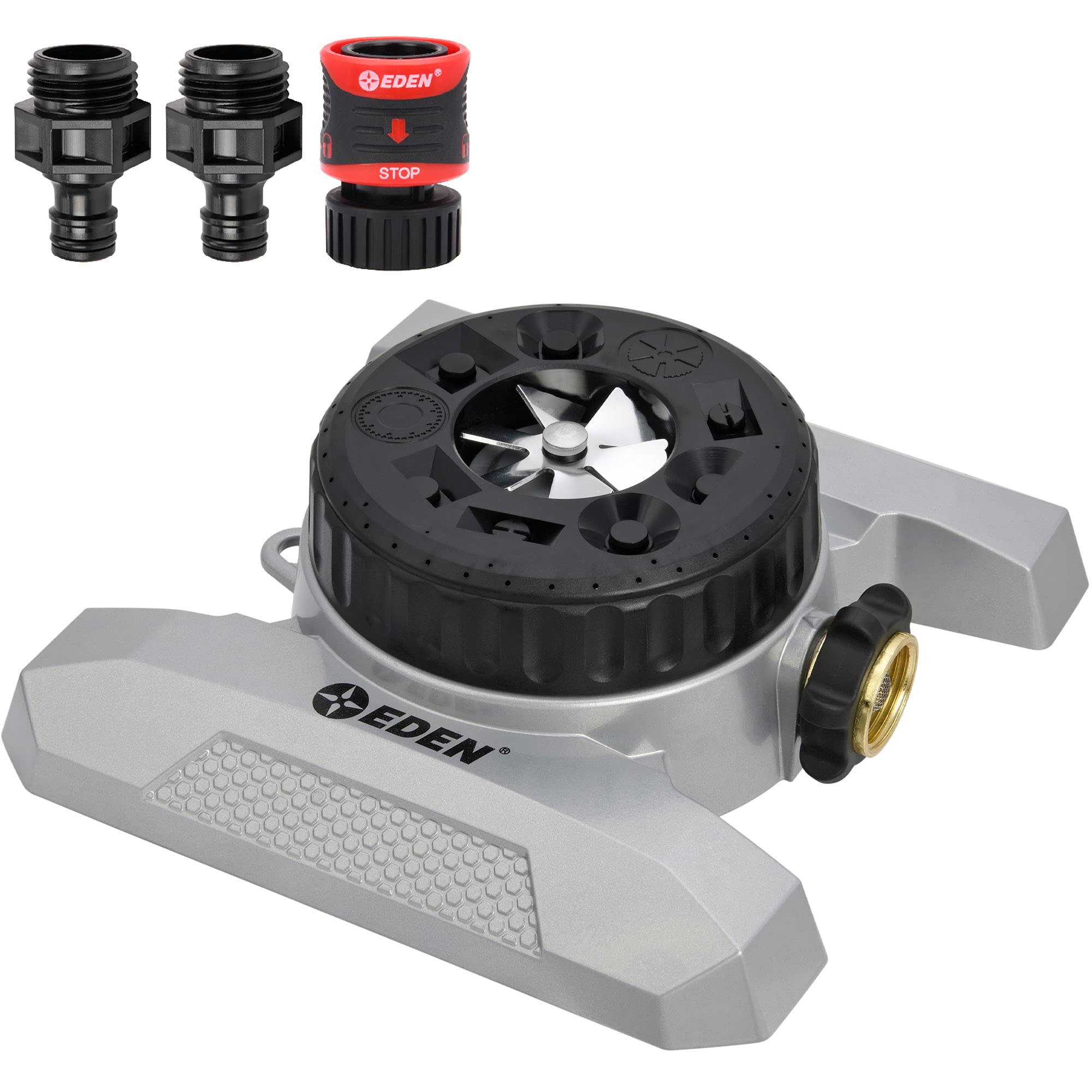 Amazon.com : Eden 94128 9-Pattern Turret Lawn Sprinkler W/Quick